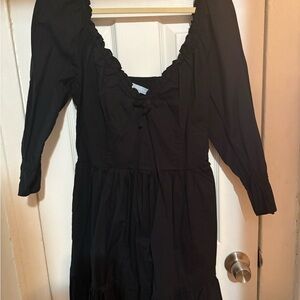 Hill House Black Ruffled Dress